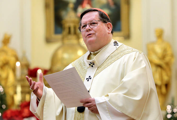 Cardinal Gerald C. Lacroix of Quebec is pictured at the Cathedral-Basilica of Notre-Dame de Quebec Dec. 29, 2019. (CNS photo/Philippe Vaillancourt, Presence)