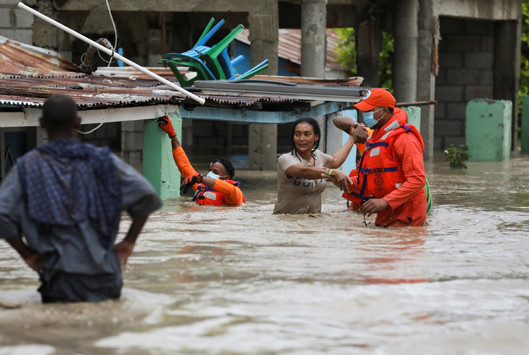 At least 12 dead as tropical storm lashes Haiti and the Dominican