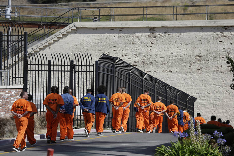 Inmates at San Quentin State Prison in San Quentin, Calif., on Aug. 16, 2016. (AP Photo/Eric Risberg, File)