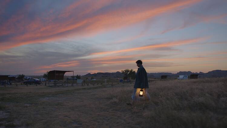 Frances McDormand in “Nomadland,” which played at film festivals in 2020 and will be released to theaters in February 2021. Photo Courtesy of Searchlight Pictures. © 2020 20th Century Studios All Rights Reserved.