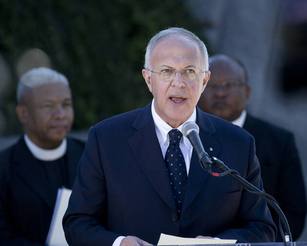 Supreme Knight Carl A. Anderson, CEO of the Knights of Columbus, is seen in Washington in this 2017 file photo. (CNS photo/Tyler Orsburn) 