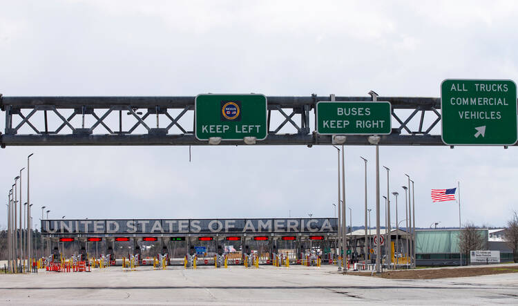 The U.S.-Canada border crossing in Lacolle, Canada. The Trump administration is scheduled to formally publish more stringent asylum rules June 15 and allow 30 days for public comment. (CNS photo/Christinne Muschi, Reuters) 