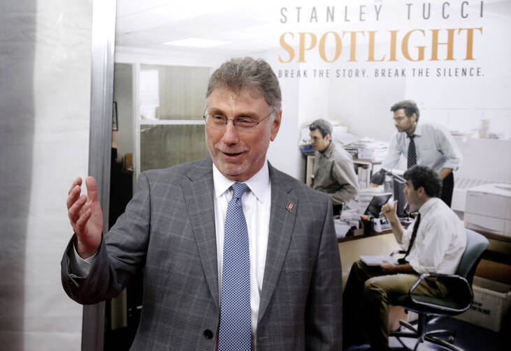 Marty Baron, former editor of The Boston Globe, walks the red carpet as he attends the Boston area premiere of the film "Spotlight" at the Coolidge Corner Theatre, in Brookline, Mass, Oct. 28, 2015. (AP Photo/Steven Senne, File)
