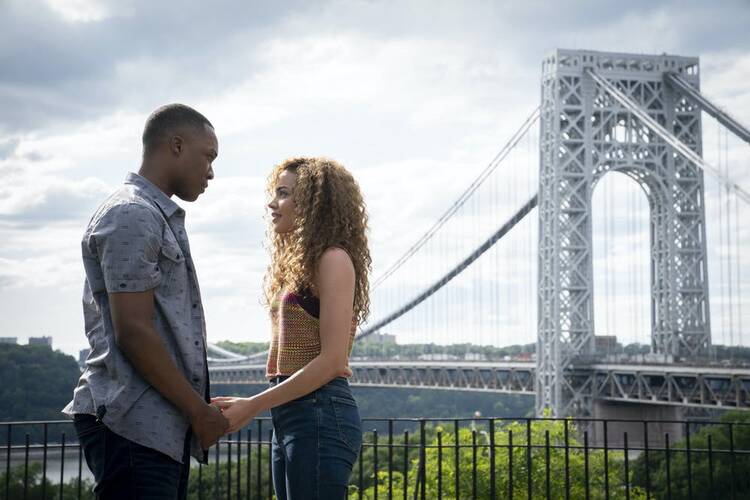 Corey Hawkins as Benny and Leslie Grace as Nina in “In the Heights” (photo: Warner Brothers)