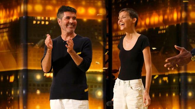 Simon Cowell and Jane Marczewski on “America’s Got Talent” (photo: Trae Patton NBC)