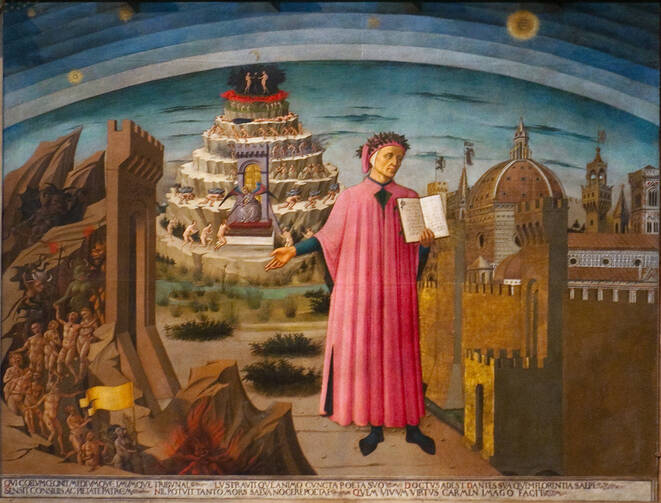 "Comedy Illuminating Florence," by Domenico di Michelino (1465) (iStock)