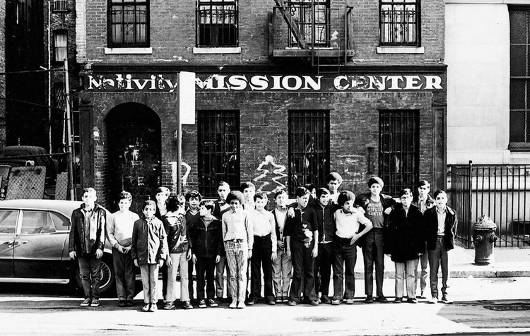 Nativity Mission Center, pictured here in the 1970s, was founded by the Jesuits in 1971 on the Lower East Side of Manhattan. The center is now part of a coalition of 49 schools across the United States that follow its model for educating underserved children. (Photo courtesy NativityMiguel Coalition.) 