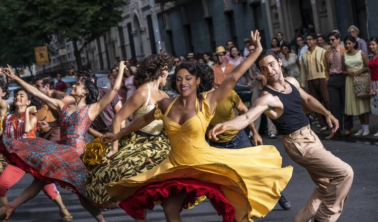 Ariana DeBose and David Alvarez star in a scene from the movie ‘West Side Story.’ (CNS photo/Niko Tavernise, 20th Century Studios)