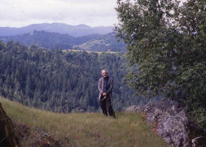 Father Henri Nouwen is seen during a 1996 visit to Guerneville, Calif. (CNS photo/Kevin F. Dwyer, courtesy John M. Kelly Library)