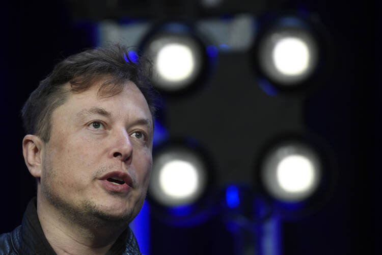 Elon Musk, now estimated to be the wealthiest person in the world, speaks at a technology convention in 2020. (AP Photo/Susan Walsh, File)