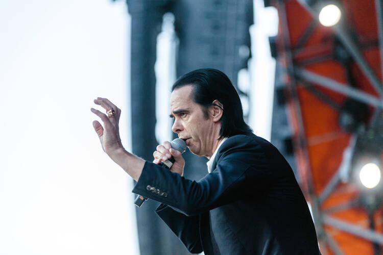 Nick Cave performs at the Roskilde Festival in Roskilde, Denmark, in 2018. (Wikimedia Commons)