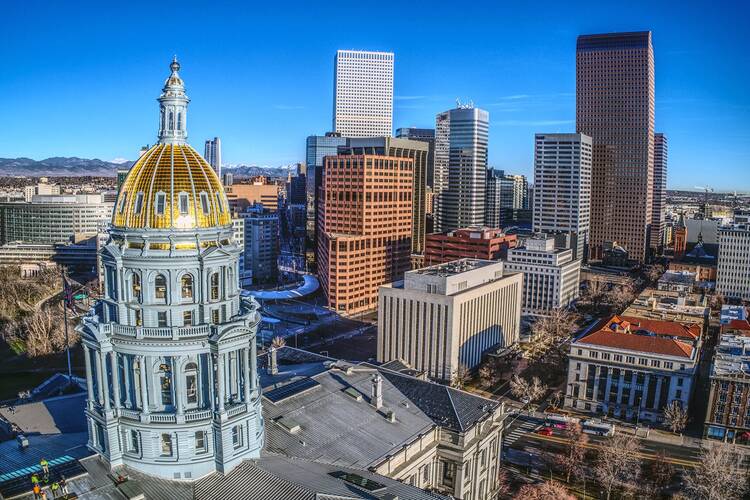 The Colorado State Capitol in downtown Denver. 