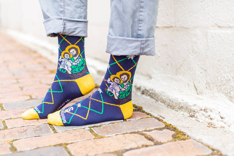 St. Joseph socks (image from Sock Religious)