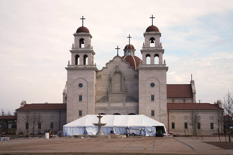 A church building under construction