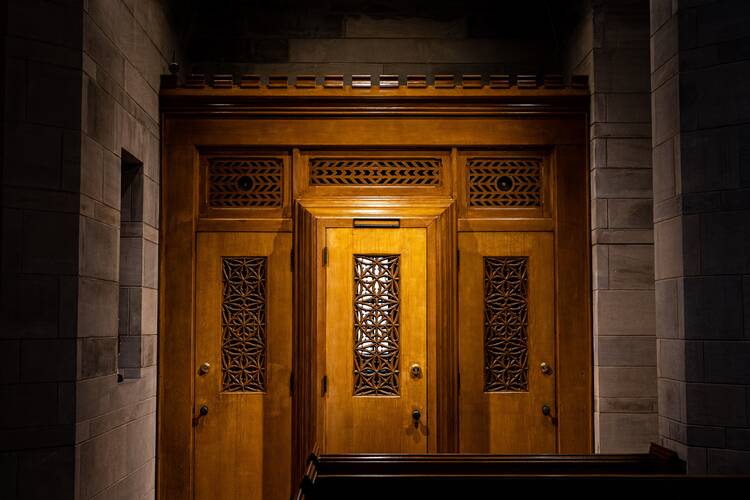 A confessional at a Catholic church