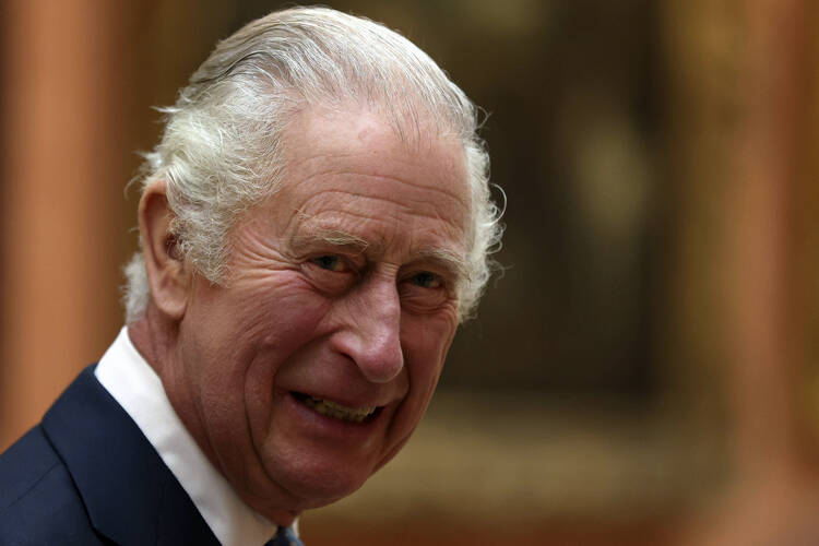 Does this guy’s job description make more sense than that of the U.S. president? Britain's King Charles III meets members of the Westend Gospel Choir on Nov. 2, 2022. (Isabel Infantes/Pool via AP, File)
