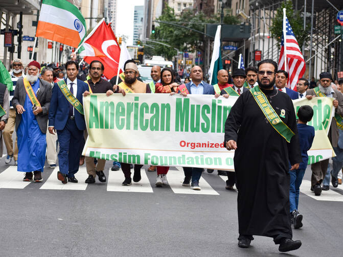 The Muslim American vote is growing, and that represents an opportunity for the Republican Party. In photo: participants in the annual Muslim Day Parade along Madison Avenue in New York City on Sept. 25, 2022. (iStock/Ryan Rahman)