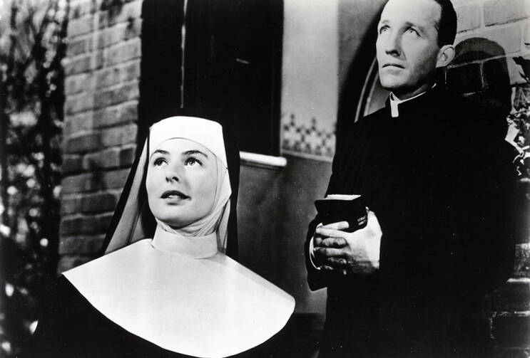 Ingrid Bergman as Sister Benedict and Bing Crosby as Father O'Malley in “The Bells of St. Mary’s” 