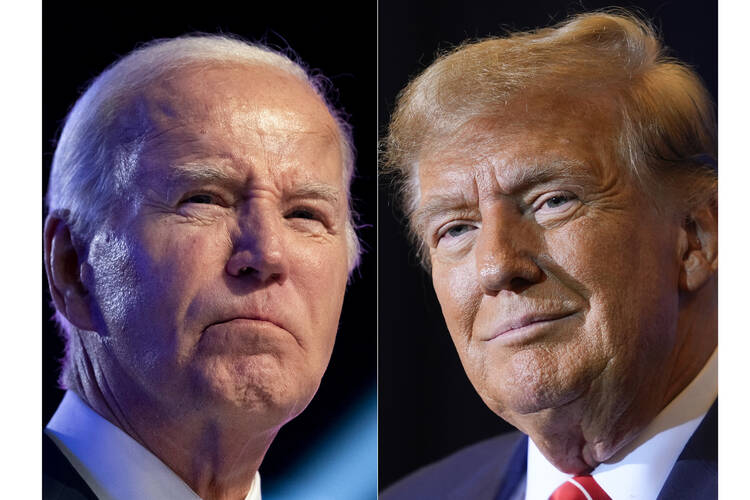 This combo image shows President Joe Biden, left, Jan. 5, 2024 and Republican presidential candidate former President Donald Trump, right, on Jan. 19, 2024. (AP Photo, File)