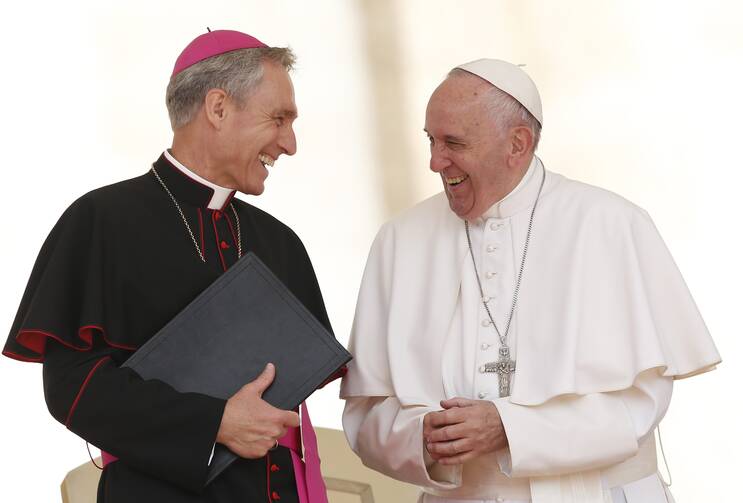 After public rift, Francis restores Benedict XVI’s former secretary to Vatican service