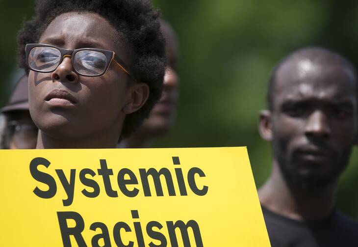 Protesters in Washington on May 21, 2018, demand elected officials take immediate steps to confront systemic racism. (OSV News photo/CNS file, Tyler Orsburn)