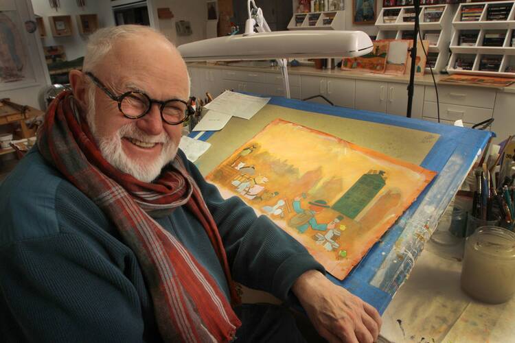 Children's author and illustrator Tomie dePaola pictured in his studio in 2013 (AP Photo/Jim Cole).