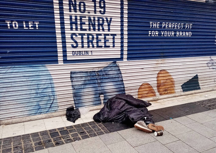 A homeless person sleeping in the city center of Dublin in July 2024. Rising homelessness is part of the housing crisis facing Ireland‘s new government. (iStock/Derick Hudson)