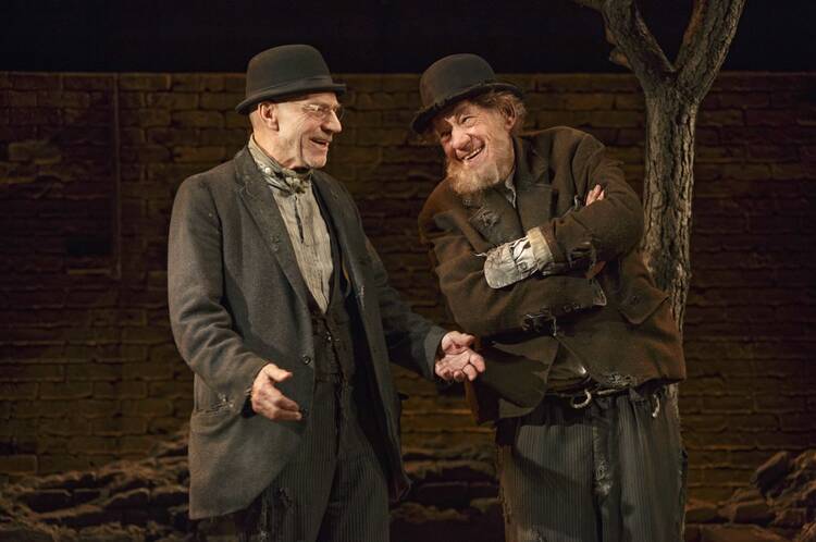 HAPPY DAYS? Patrick Stewart and Ian McKellen in a new production of "Waiting for Godot"