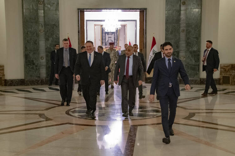 Secretary of State Michael R. Pompeo meets with Iraqi Prime Minister Adil Abdul-Mahdi, Baghdad, Iraq, May 7, 2019. (State Department Photo by Ron Przysucha)
