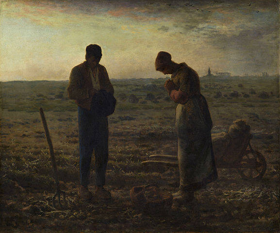 "The Angelus" by Jean-François Millet, c. 1857-1859.