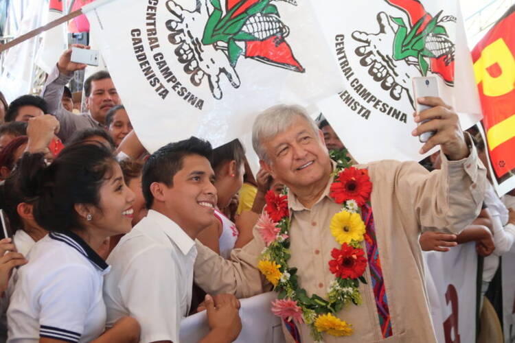 Mexican presidential candidate Andrés Manuel López Obrador (image from campaign website)