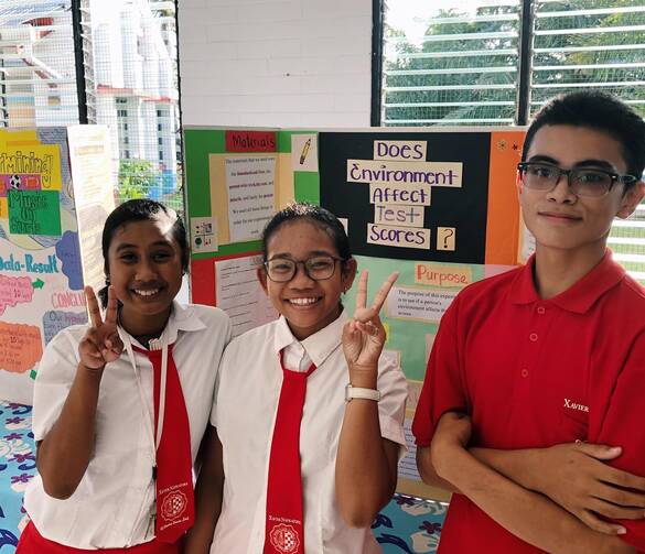 The science fair in December (photo courtesy of Xavier Micronesia).