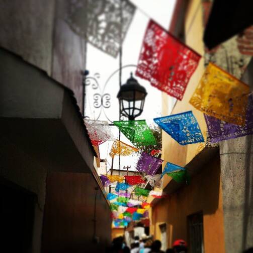 Example of 'papel picado' from Xochimilco, Mexico (Credit Angélica Portales, Flickr)