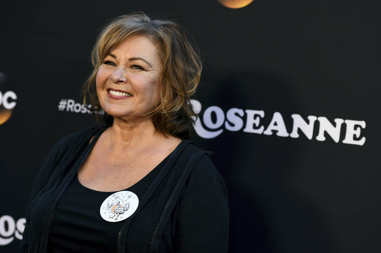 In this March 23, 2018, file photo, Roseanne Barr arrives at the Los Angeles premiere of "Roseanne" on Friday in Burbank, Calif. (Photo by Jordan Strauss/Invision/AP, File)