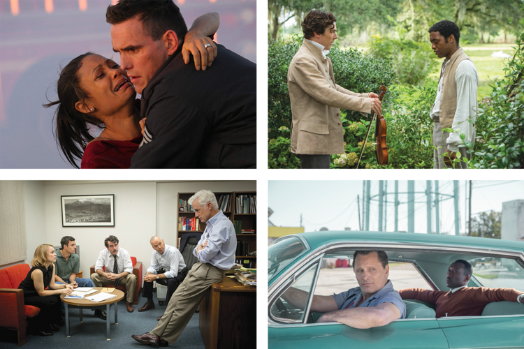 Some recent best picture winners, clockwise from top left: “Crash,” “12 Years a Slave,” “Greenbook” and “Spotlight” (photo: CNS/Fox Searchlight/IMDB)