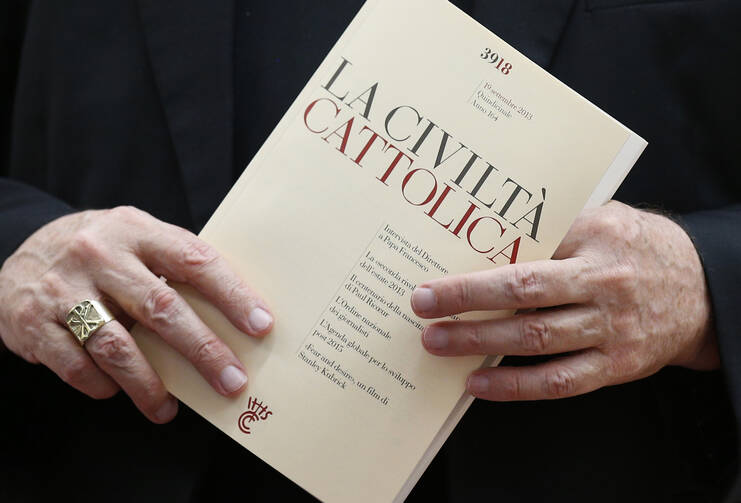 An issue of the Italian journal La Civiltà Cattolica (CNS photo/Paul Haring)