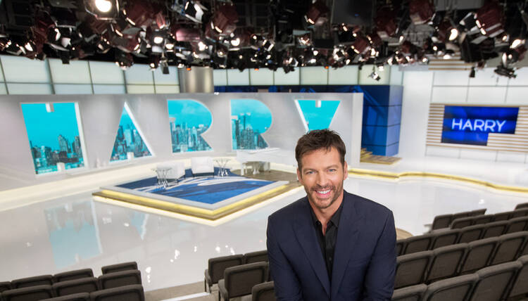 Harry Connick Jr. is seen on the set of his TV show "Harry." (CNS photo/ courtesy NBC Universal)