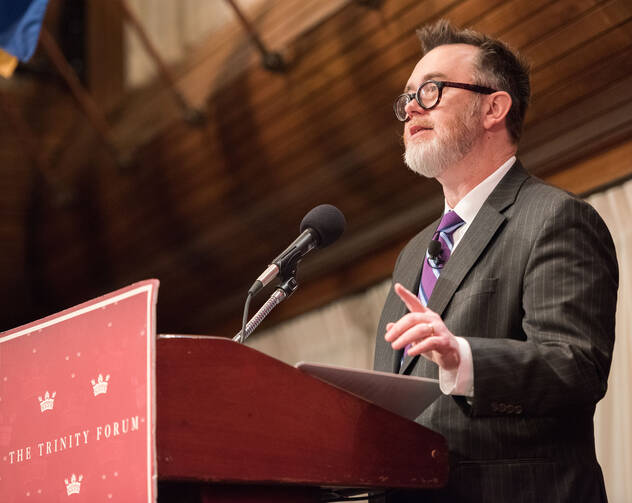 Author Rod Dreher speaks March 15 at the National Press Club about his new book on the "Benedict Option" (CNS photo/The Trinity Forum).