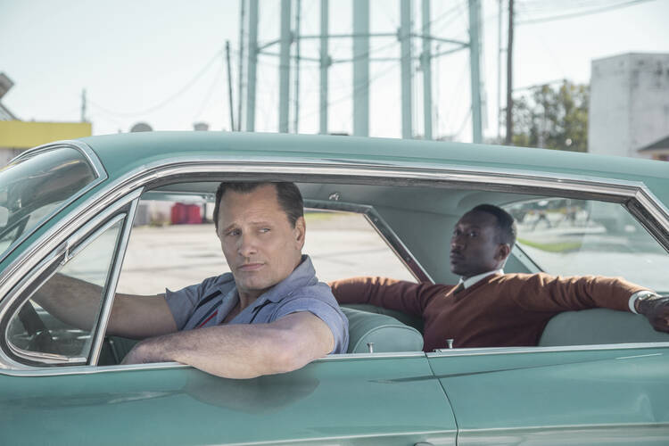 Viggo Mortensen and Mahershala Ali star in a scene from the movie "Green Book." (CNS photo/Universal Studios)