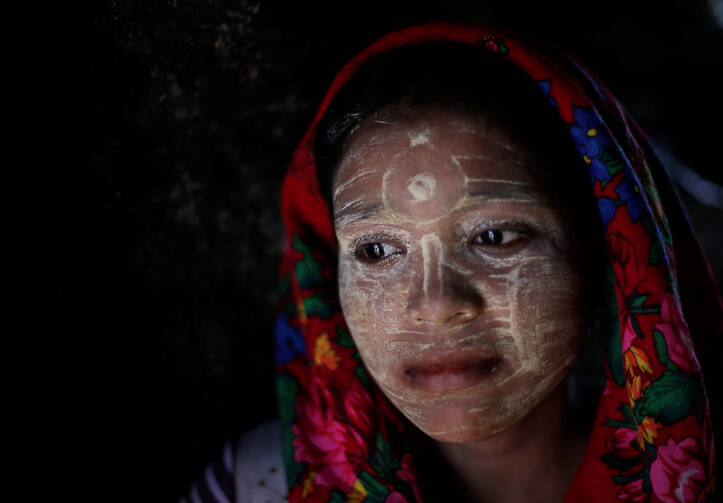 A Rohingya refugee is seen at the Palong Khali refugee camp near Cox's Bazar, Bangladesh, Oct. 23.