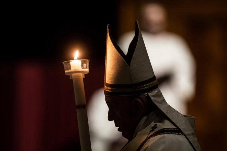 Pope Francis delivers stirring message of hope to humanity in its 'darkest hour' at Easter Vigil