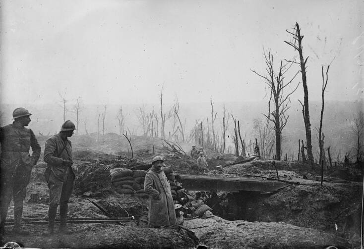 French soldiers in their trench somewhere on the Western Front. (Library of Congress/Wikipedia Commons)