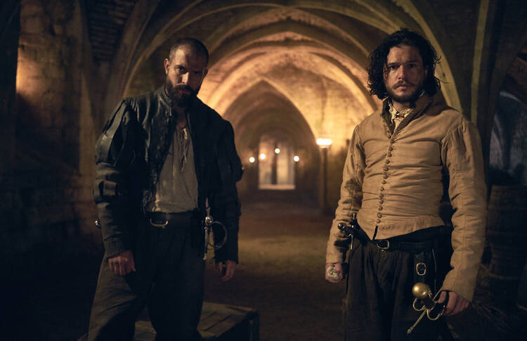 Kit Harrington, right, in ‘Gunpowder’ (HBO)