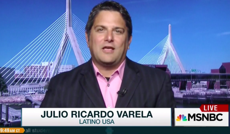 Julio Ricardo Varela, from a 2015 appearance on MSNBC (screenshot from Latino USA)