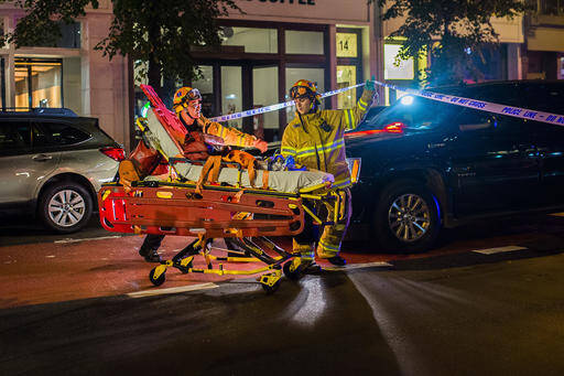 Firefighters arrive at the scene of an apparent explosion in Manhattan's Chelsea neighborhood, in New York, Saturday, Sept. 17, 2016. (AP Photo/Andres Kudacki)