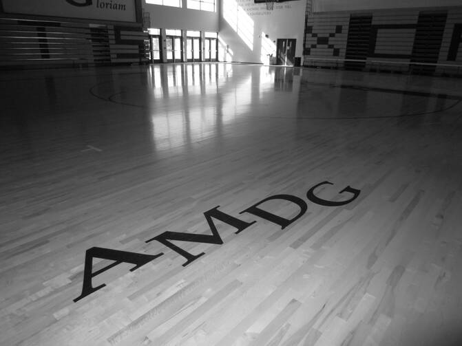 Gym floor, Xavier College Preparatory (Palm Desert, CA).