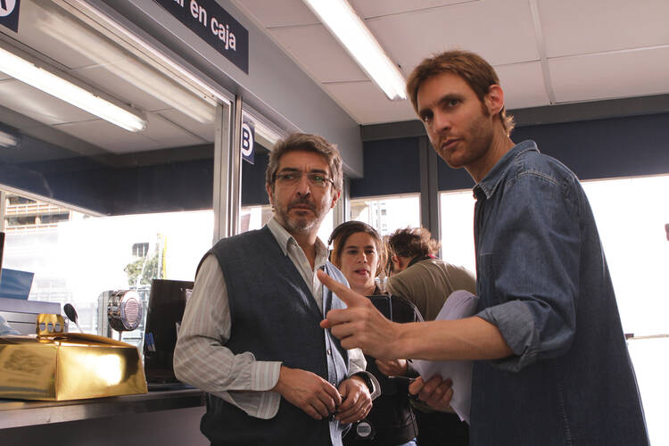 POSTCARDS FROM THE EDGE. Ricardo Darin and director Damián Szifron of "Wild Tales"