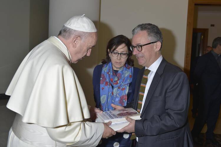Austen Ivereigh with Pope Francis (photo provided)