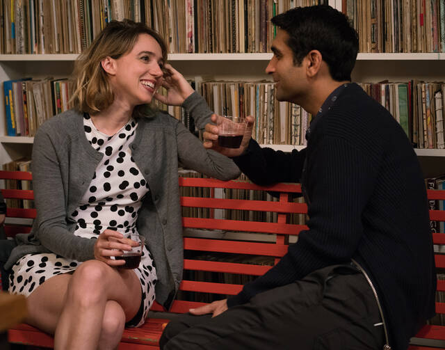 Emily (Zoe Kazan) and Kumail (Kumail Nanjiani) in "The Big Sick." Photo courtesy of Amazon Studios.