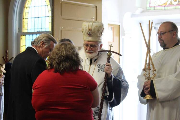 Bishop John Kudrick at a diaconate ordination in Indianapolis on Nov. 23 (St. Athanasius the Great Byzantine Catholic Church)